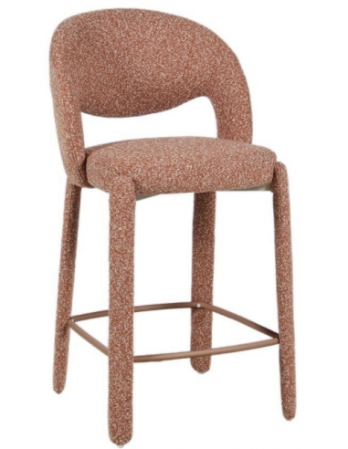 June Barstol Stål Boucl H100 Terracotta Meleret Terracotta