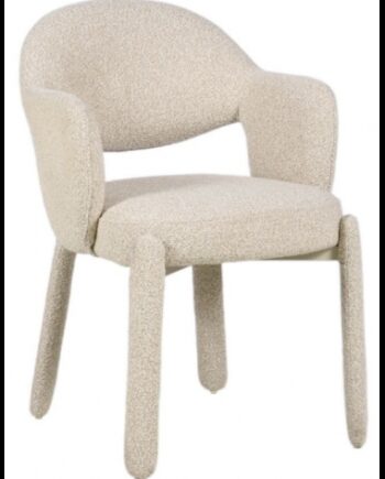 June Spisebordsstol Boucl H83 Meleret Taupe