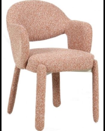 June Spisebordsstol Boucl H83 Meleret Terracotta