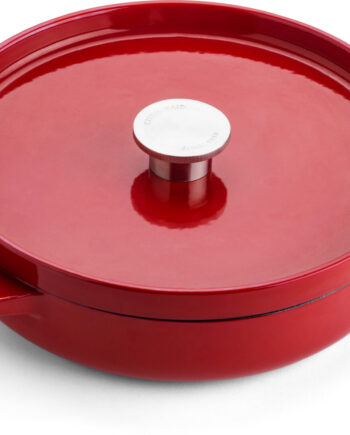 Kitchenaid Shallow Castiron Covered Casserole Empire Red
