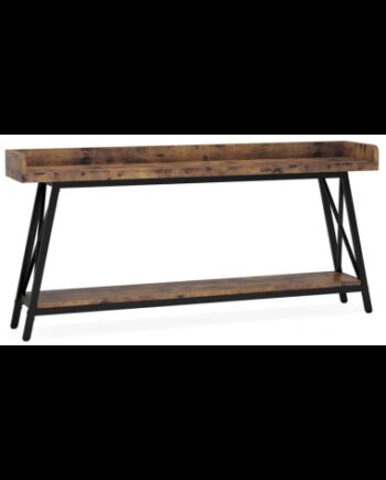Konsolbord Metal Møbelplade 180 Sort Brun