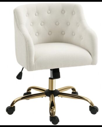 Kontorstol Linned H73 Guld Beige