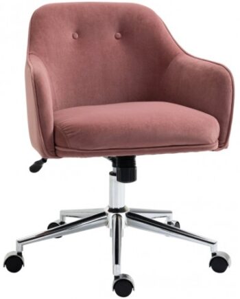 Kontorstol Polyester H80 Krom Rosa