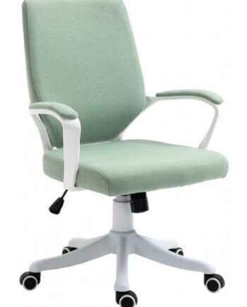 Kontorstol Polyester H92 102 Hvid Grøn