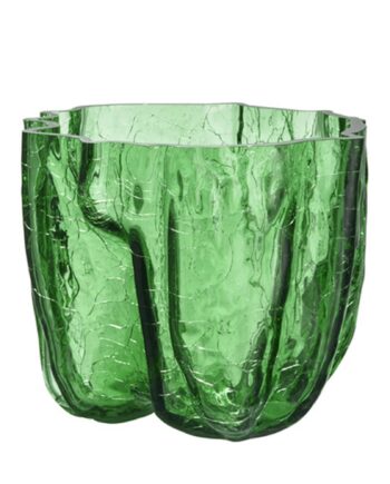 Kosta Boda Crackle Vase 175 Grøn
