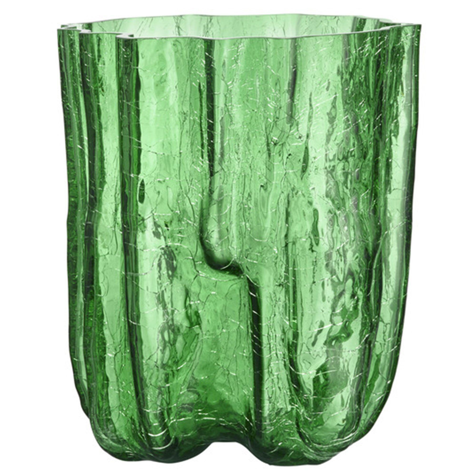 Kosta Boda Crackle Vase 270 Grøn