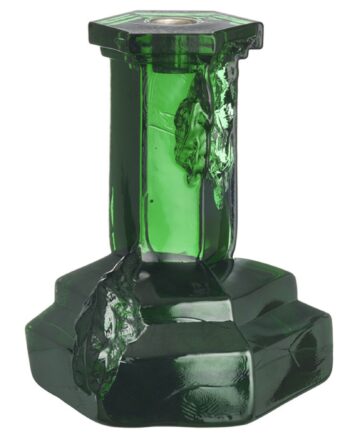 Kosta Boda Rocky Baroque Lysestage 175 Emerald Green