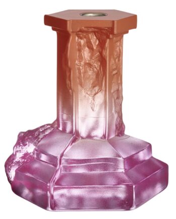 Kosta Boda Rocky Baroque Lysestage 175 Spicy Rose