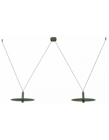 Langbordspendel Aluminium B120 180 Led Satineret Armygrøn