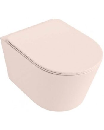 Lavie Væghængt Toilet Med Bræt Keramik Duroplast D53 Rosa