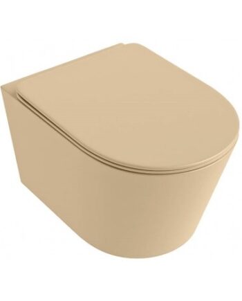 Lavie Væghængt Toilet Med Bræt Keramik Duroplast D53 Sand