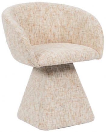 Lenn Spisebordsstol Med Drejefod Chenille H82 Beige
