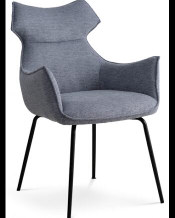 Liv Spisebordsstol Polyester H90 Sort Isblå