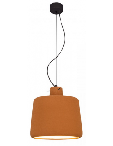 Loftlampe Ler ø28 E27 Sort Terracotta