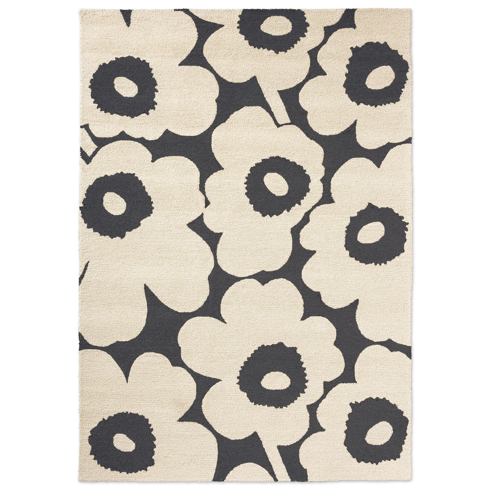 Marimekko Unikko Gulvtæppe Til Udendørsbrug 140 200 Grå Creme