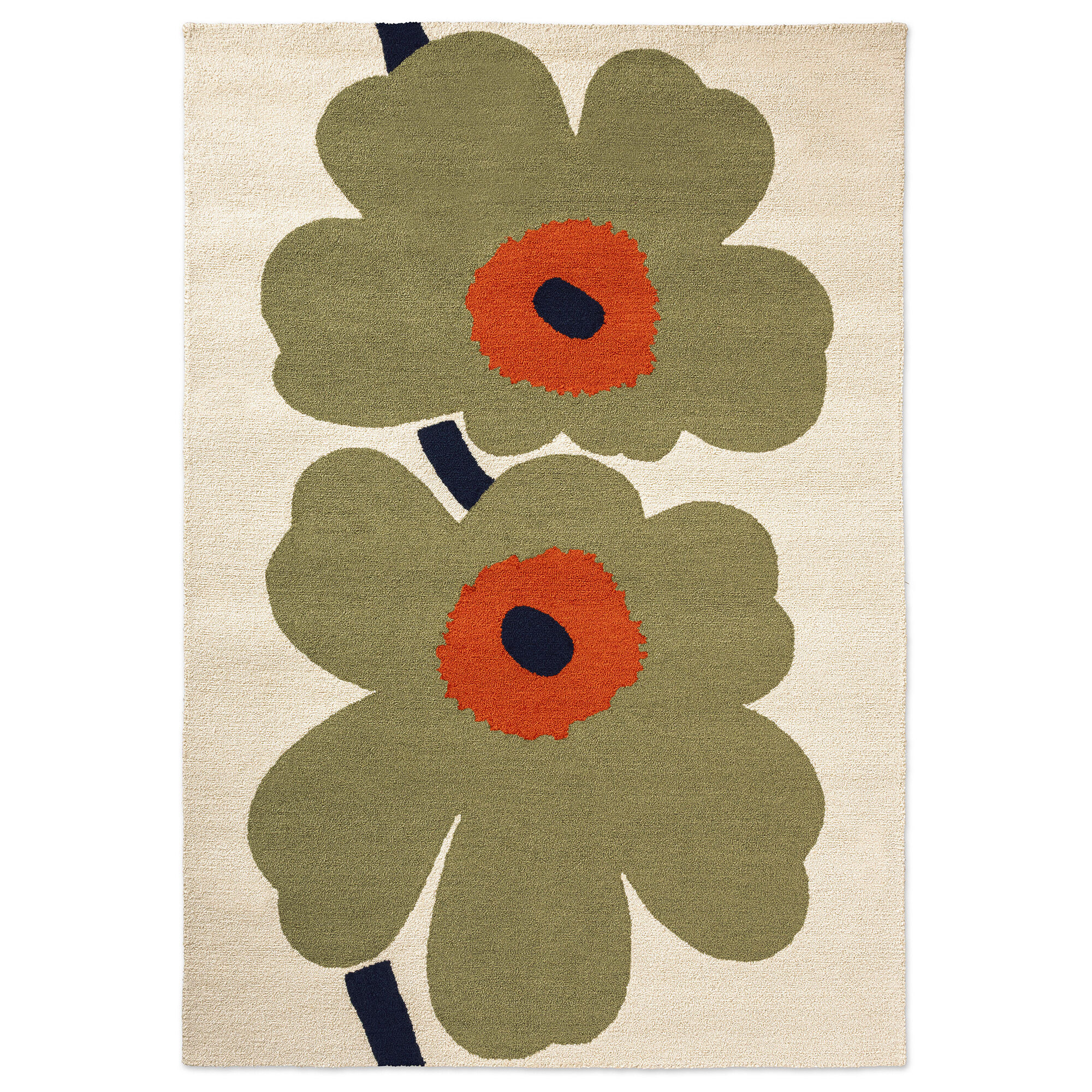 Marimekko Unikko års Jubilæums Udendørstæppe 160 230 Støvet Grøn