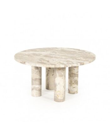 Marmo Rundt Sofabord Marmor H35 ø70 Beige Marmor