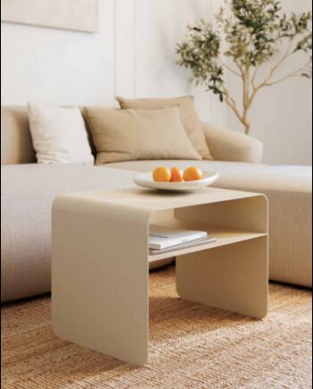 Metallbude Cosmo Sofabord Stål H44 B60 D40 Mat Creme