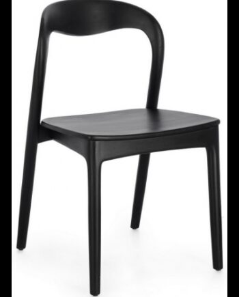 Miley Spisebordsstol Teak Træ H82 Sort