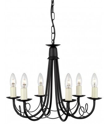 Minster Lysekrone ø48 E14 Sort