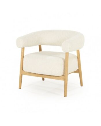 Mysa Lænestol Egetræ Boucl Polyester H73 Beige