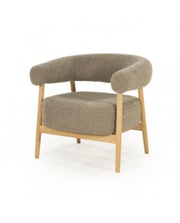 Mysa Lænestol Egetræ Boucl Polyester H73 Taupe