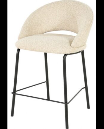 Nido Barstol Stål Boucl H92 Sort Beige