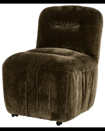 Nook Spisebordsstol Med Hjul Polyester H88 Grøn