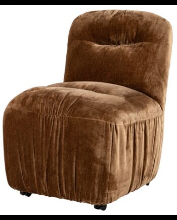 Nook Spisebordsstol Med Hjul Polyester H88 Sennep