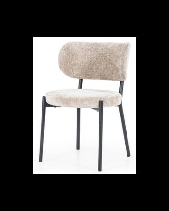 Oasis Spisebordsstol Metal Polyester H78 Sort Taupe