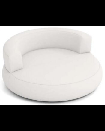 Oppustelig Rund Børnesofa Tekstil ø164 Hvid
