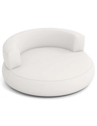 Oppustelig Rund Børnesofa Tekstil ø164 Hvid