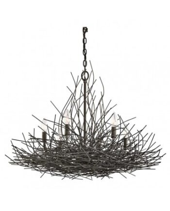 Organique Lysekrone Stål ø76 E14 Antik Bronze