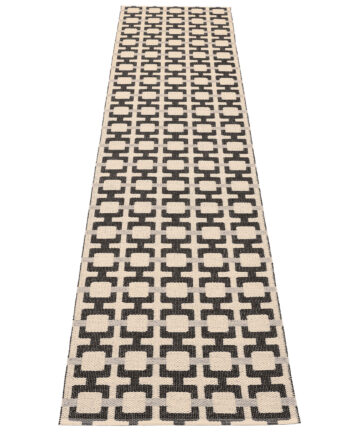 Pappelina Tom Gulvtæppe 300 Black Cream Grey