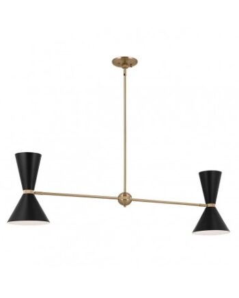 Phix Langbordspendel Stål 130 E27 Sort Champagne Bronze