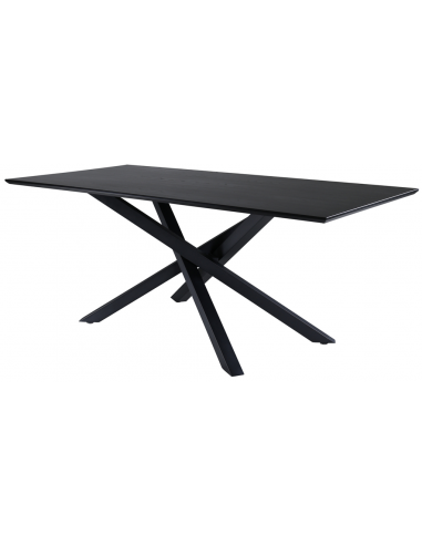 Pia Spisebord Stål Mdf 180 Sort