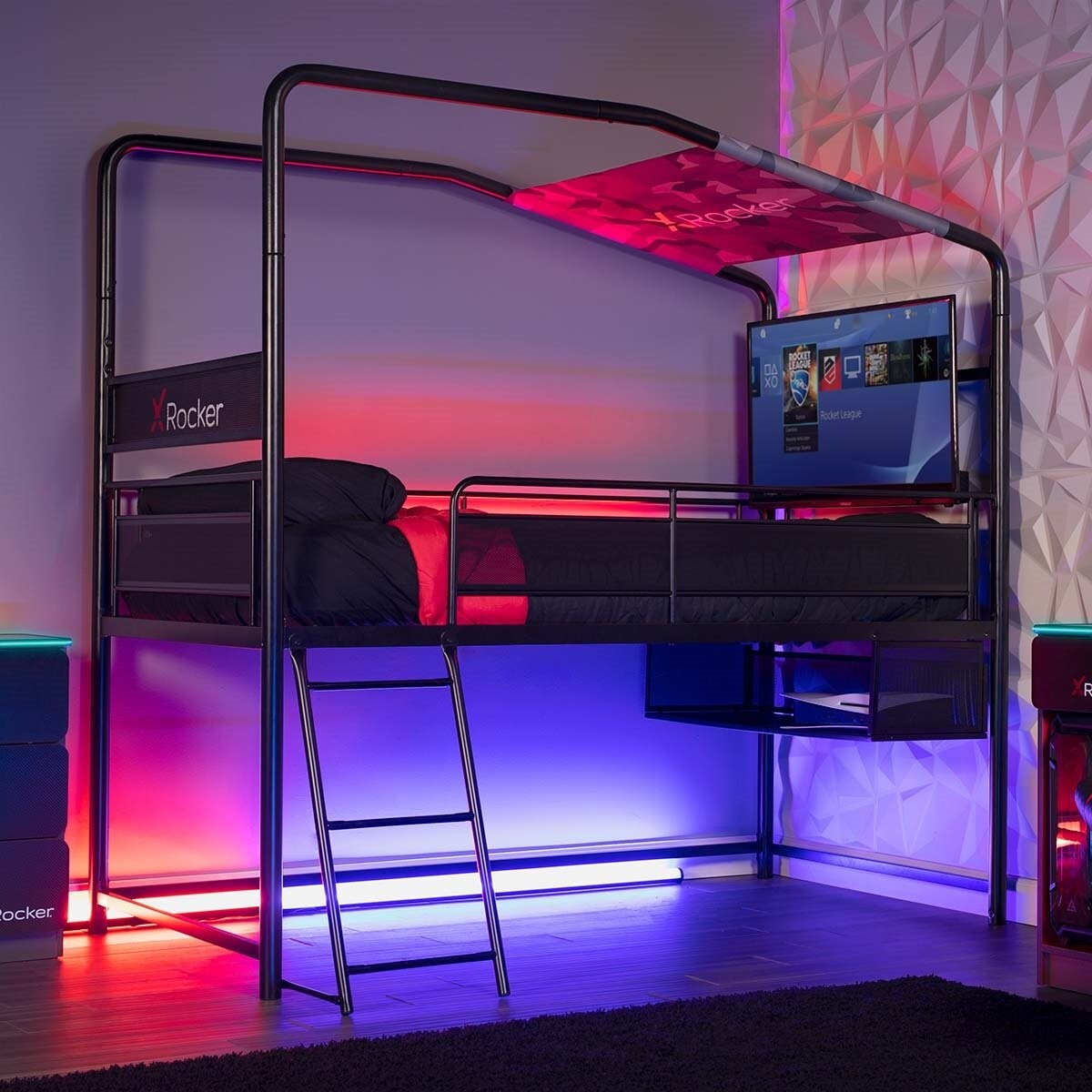 Rocker Contra Mid Sleeper Gaming Køjeseng Sort Camo