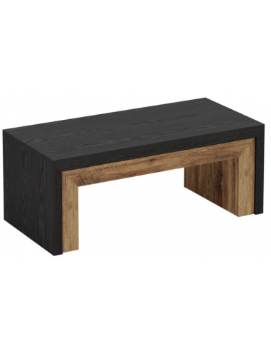 Sofabord Mdf 120 Naturbrun Sort Træstruktur
