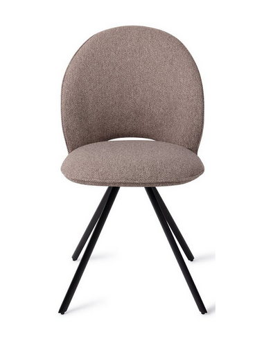 Spisebordsstol Metal Polyester H83 Sort Brun