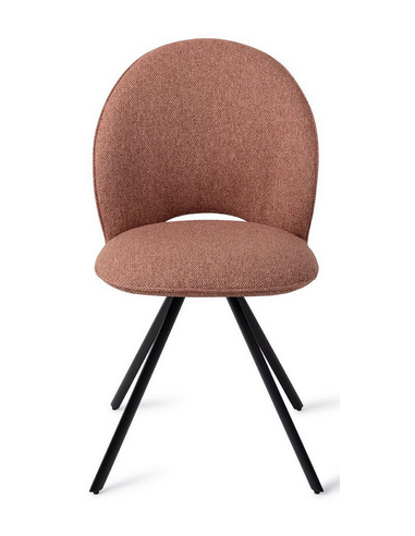 Spisebordsstol Metal Polyester H83 Sort Terracotta