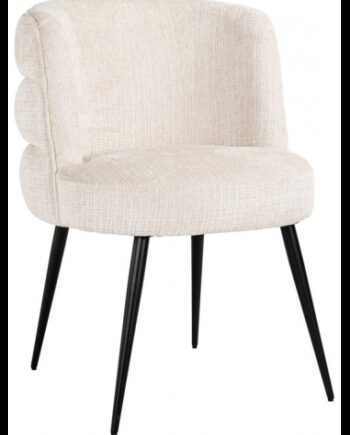 Stella Spisebordsstol Chenille H83 Sort Beige
