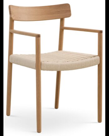Syd Spisebordsstol Egetræ Rattan H80 Natur