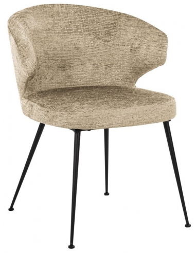 Xandra Spisebordsstol Metal Polyester H81 Sort Sand