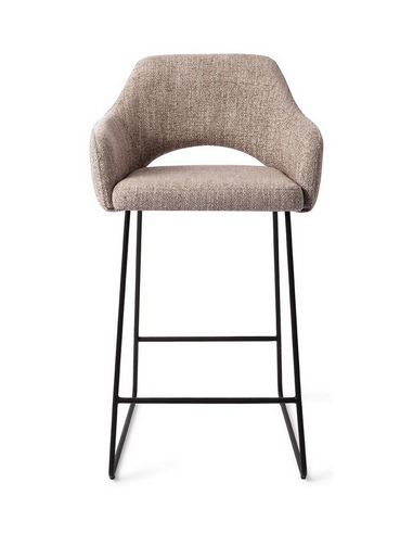 Yanai Barstol Metal Polyester H89 Sort Greige