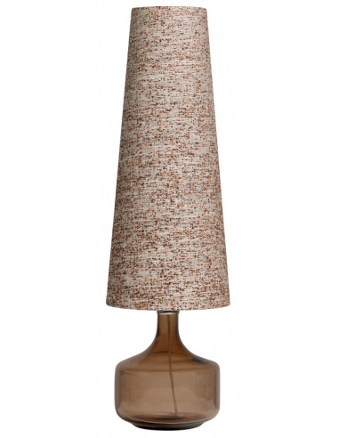 Autumn Bordlampe Glas Polyester H80 ø25 Brun Brun Melange