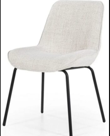 Base Spisebordsstol Metal Polyester H83 Sort Beige