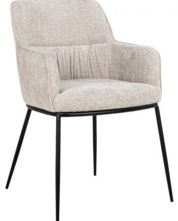 Bella Spisebordsstol Metal Polyester H84 Sort Natur