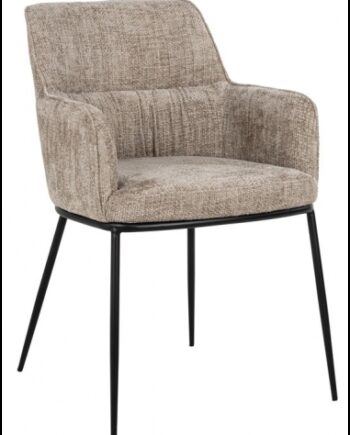 Bella Spisebordsstol Metal Polyester H84 Sort Sand