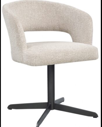 Blanca Spisebordsstol Metal Chenille H78 Sort Natur