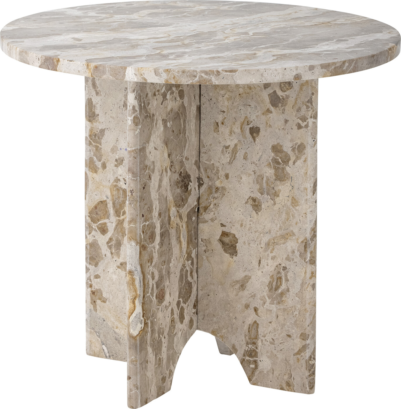Bloomingville Jasmia Sidebord Brun Marmor Rundt